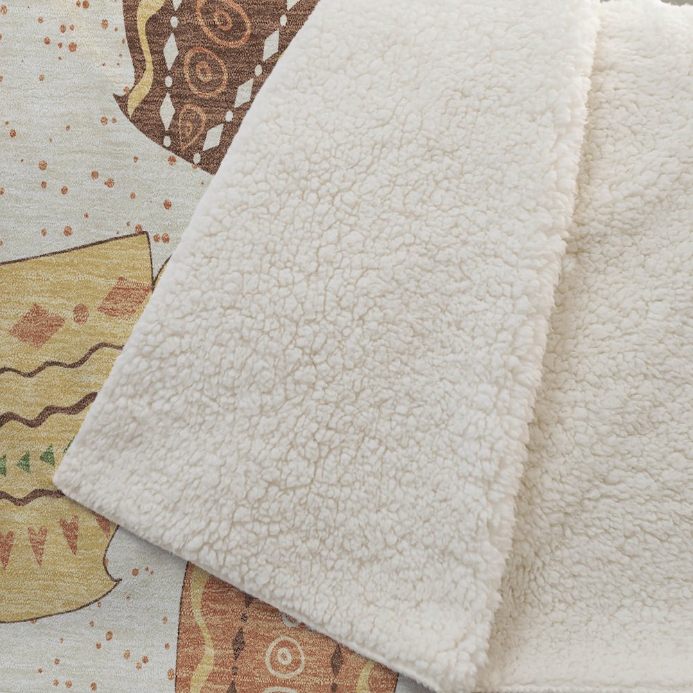 Premium Machine Washable ASB170 Multi 50" x 70" Sherpa Throw Blanket. Picture 2