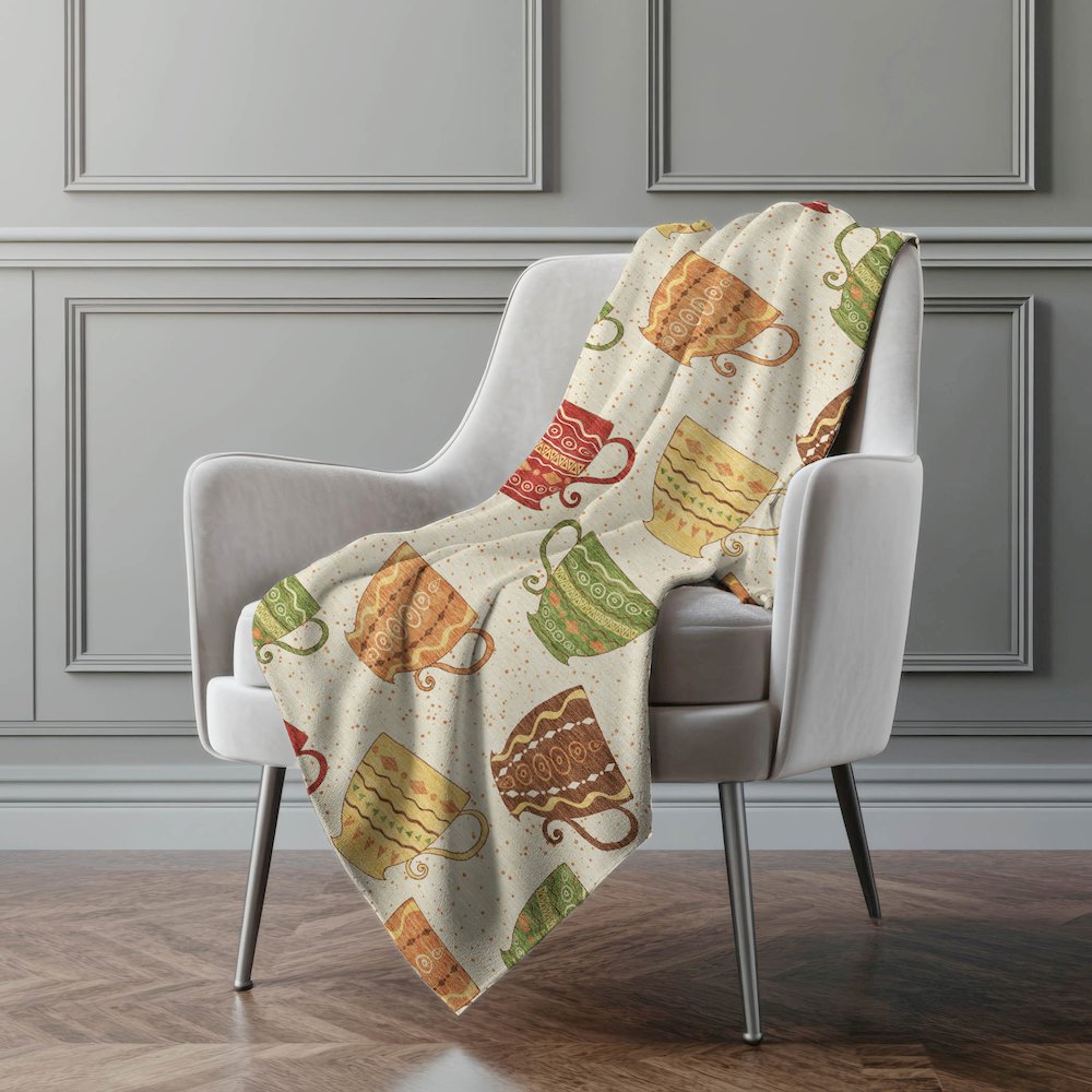 Premium Machine Washable ASB170 Multi 50" x 70" Sherpa Throw Blanket. Picture 5