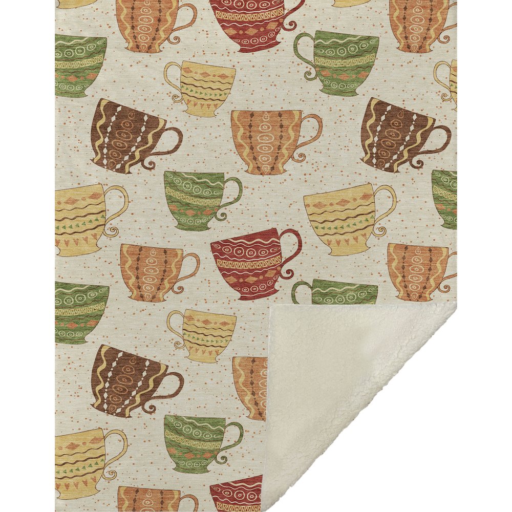 Premium Machine Washable ASB170 Multi 50" x 70" Sherpa Throw Blanket. Picture 1
