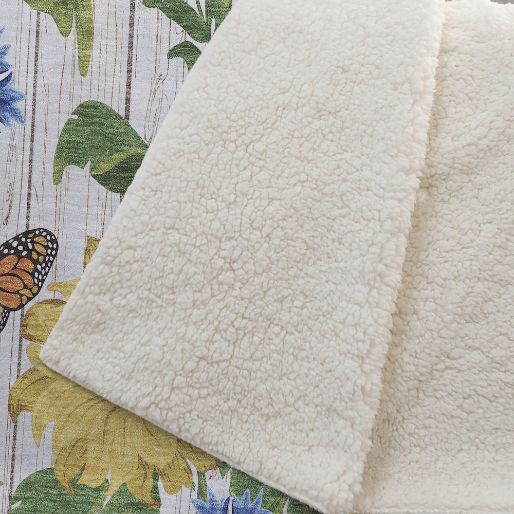 Premium Machine Washable ASB171 Yellow 50" x 70" Sherpa Throw Blanket. Picture 2