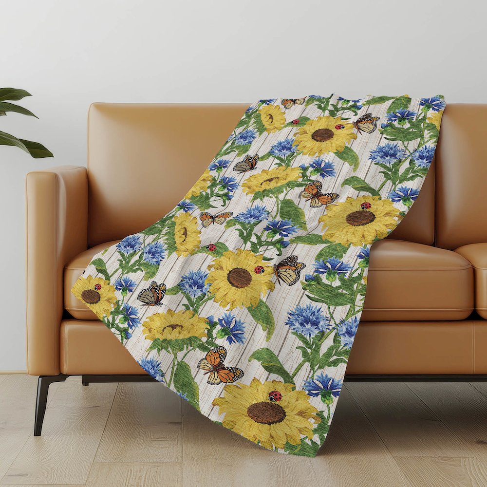 Premium Machine Washable ASB171 Yellow 50" x 70" Sherpa Throw Blanket. Picture 4