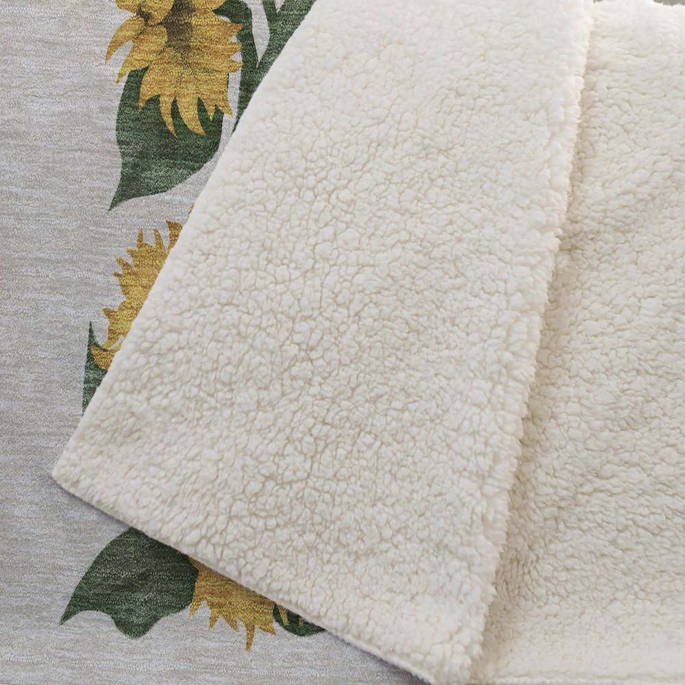 Premium Machine Washable ASB172 Yellow 50" x 70" Sherpa Throw Blanket. Picture 2