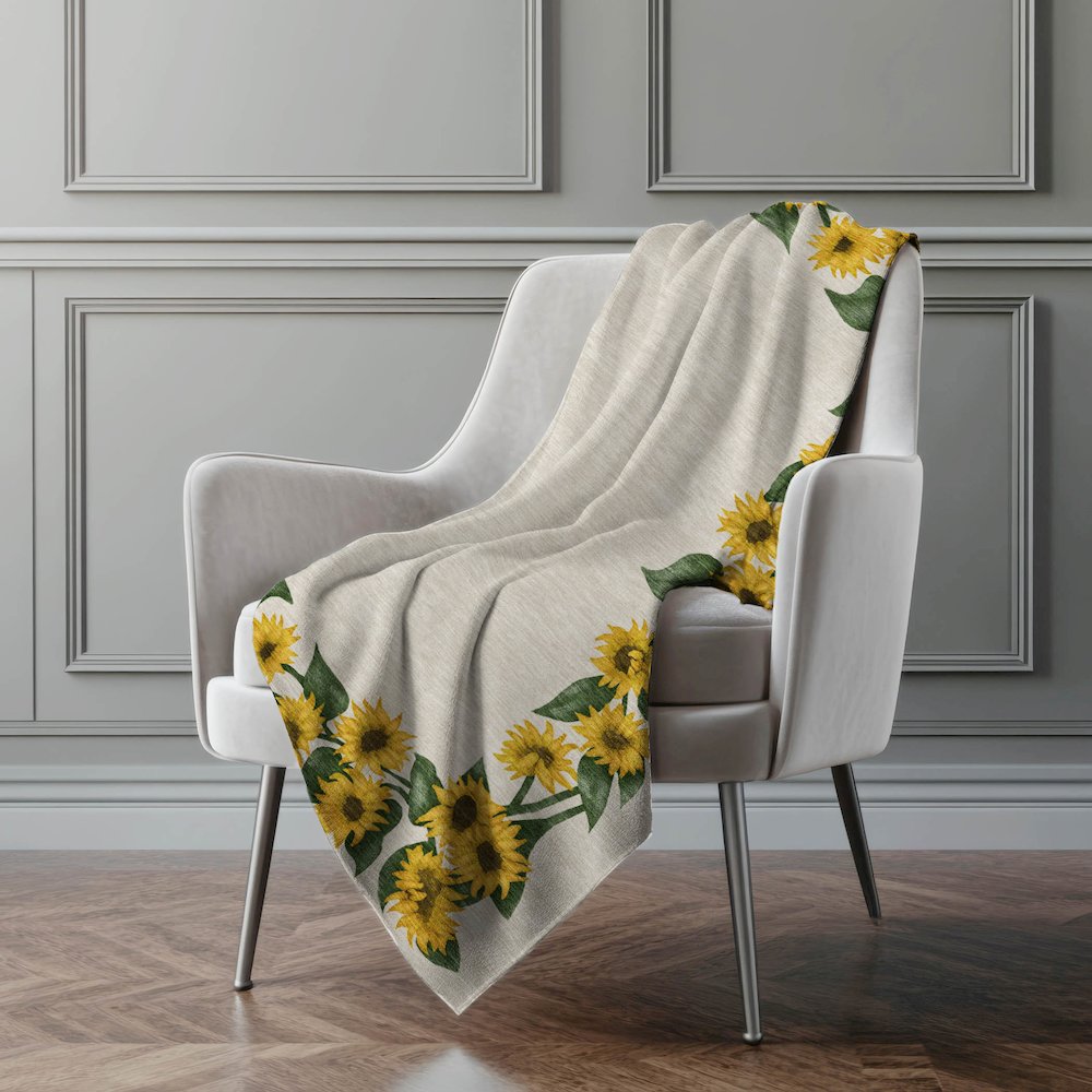 Premium Machine Washable ASB172 Yellow 50" x 70" Sherpa Throw Blanket. Picture 5