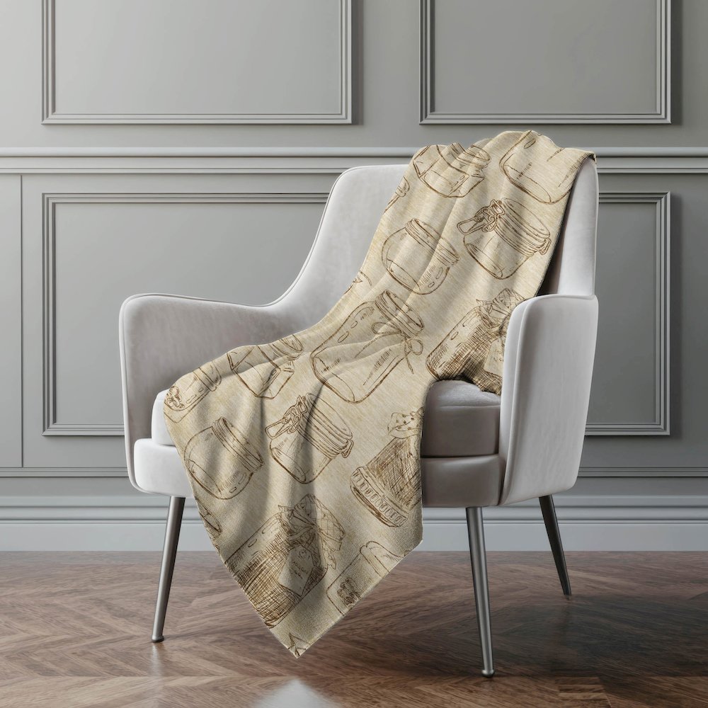 Premium Machine Washable ASB173 Beige 50" x 70" Sherpa Throw Blanket. Picture 5