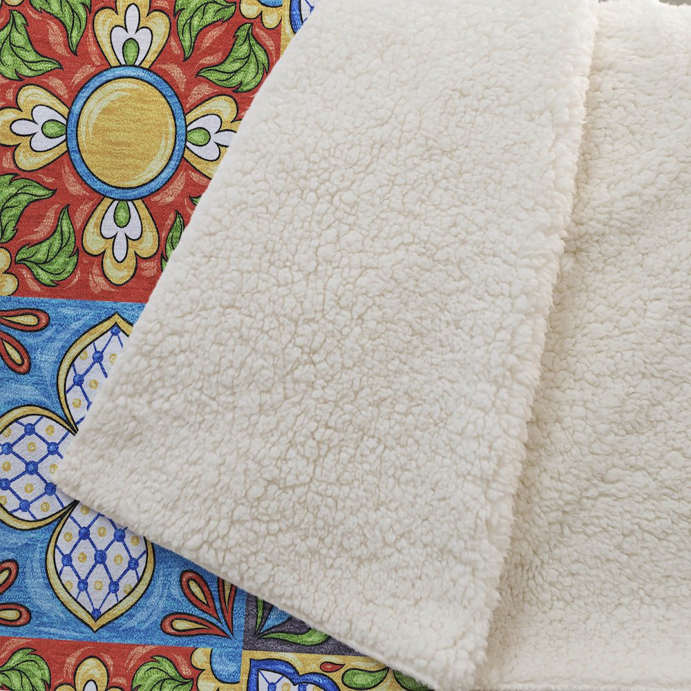 Premium Machine Washable ASB175 Kaleidoscope 50" x 70" Sherpa Throw Blanket. Picture 2