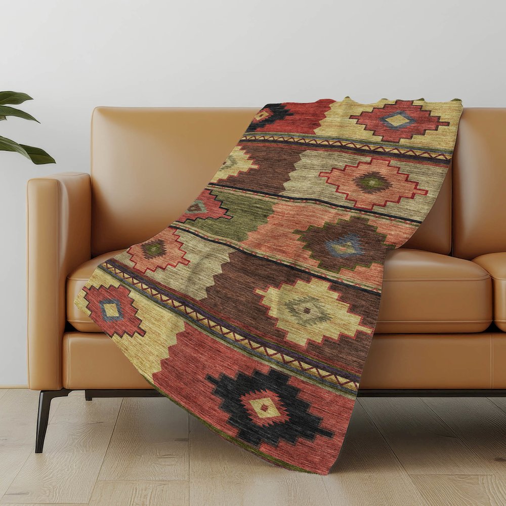 Premium Machine Washable ASB176 Paprika 50" x 70" Sherpa Throw Blanket. Picture 4