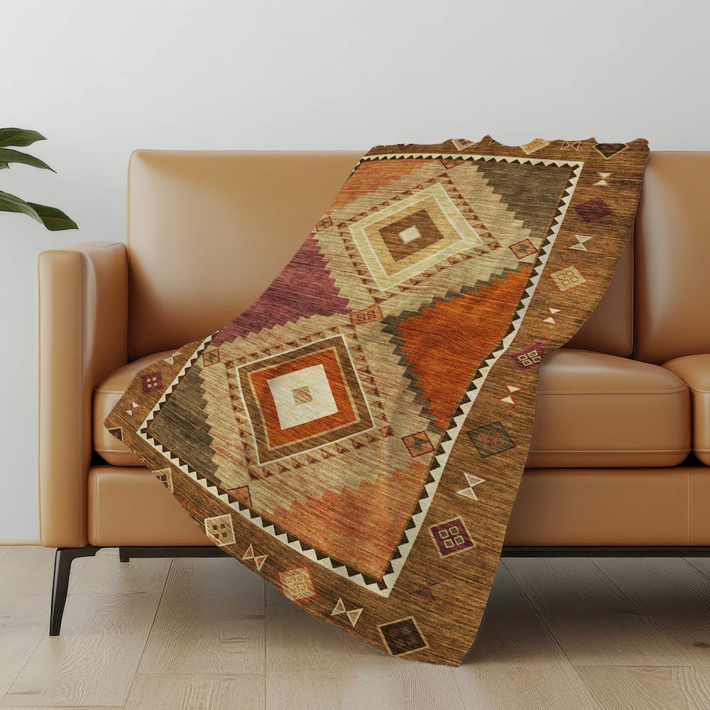 Premium Machine Washable ASB177 Brown 50" x 70" Sherpa Throw Blanket. Picture 4