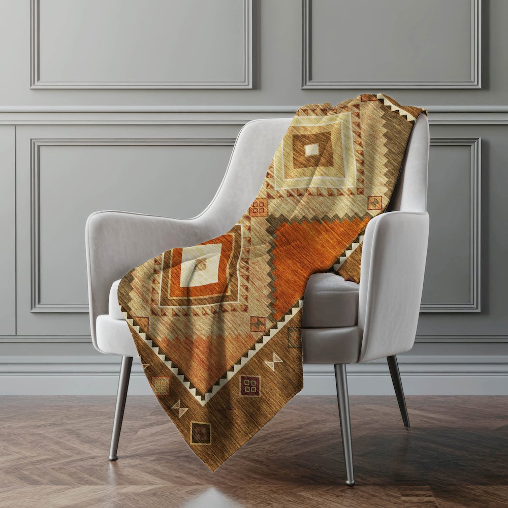 Premium Machine Washable ASB177 Brown 50" x 70" Sherpa Throw Blanket. Picture 5