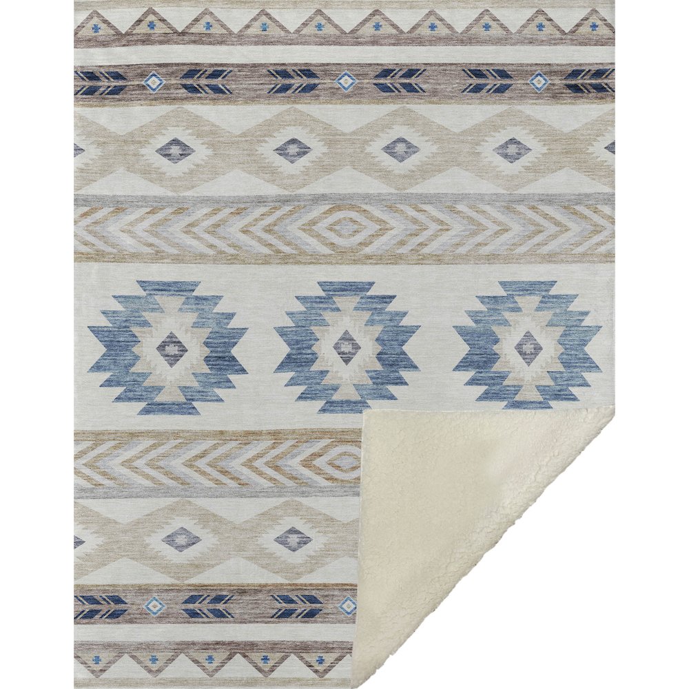 Premium Machine Washable ASB178 Taupe 50" x 70" Sherpa Throw Blanket. Picture 1