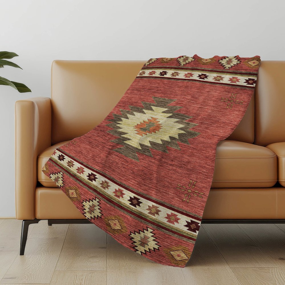 Premium Machine Washable ASB179 Spice 50" x 70" Sherpa Throw Blanket. Picture 4