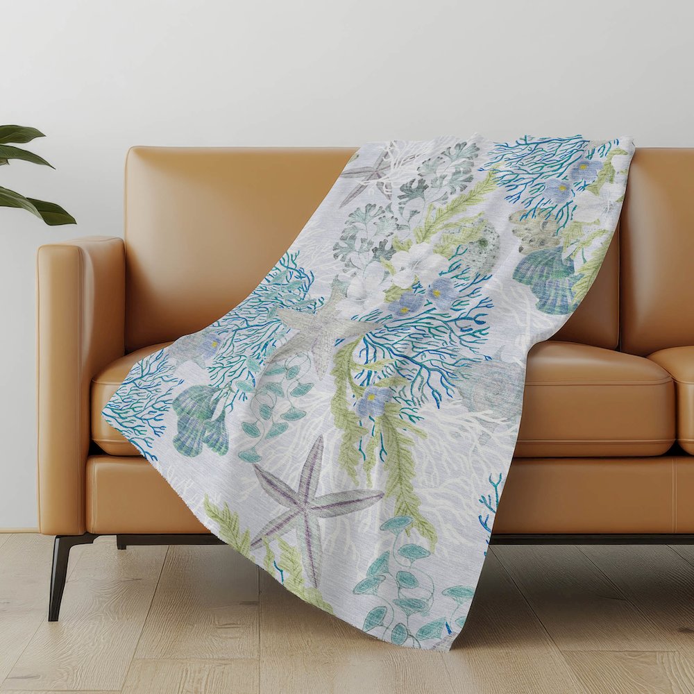 Premium Machine Washable ASB180 Aqua 50" x 70" Sherpa Throw Blanket. Picture 4