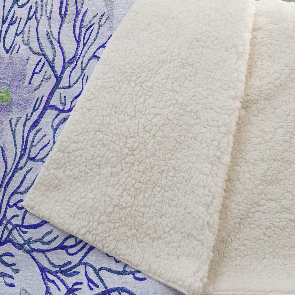 Premium Machine Washable ASB180 Blue 50" x 70" Sherpa Throw Blanket. Picture 2