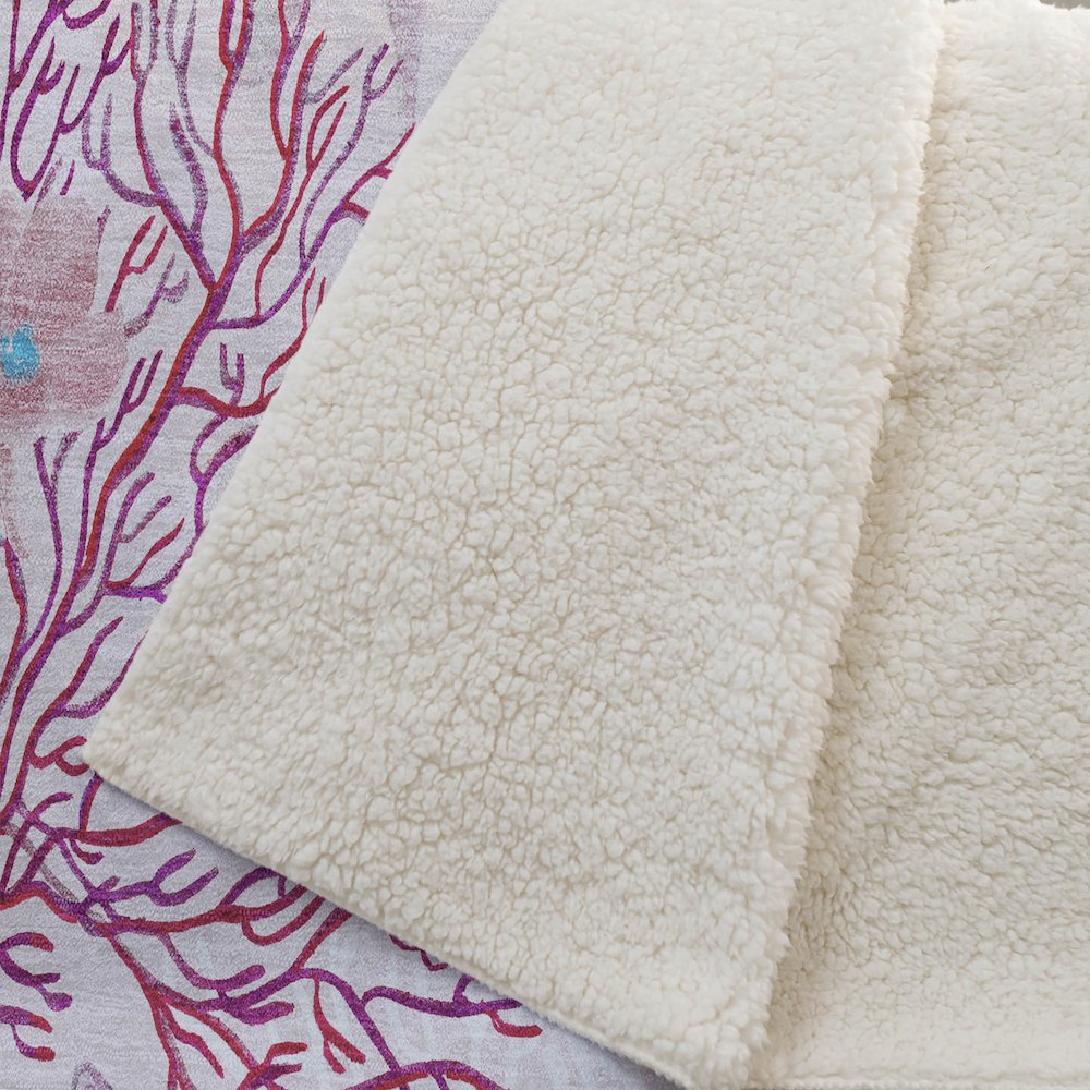 Premium Machine Washable ASB180 Raspberry 50" x 70" Sherpa Throw Blanket. Picture 2