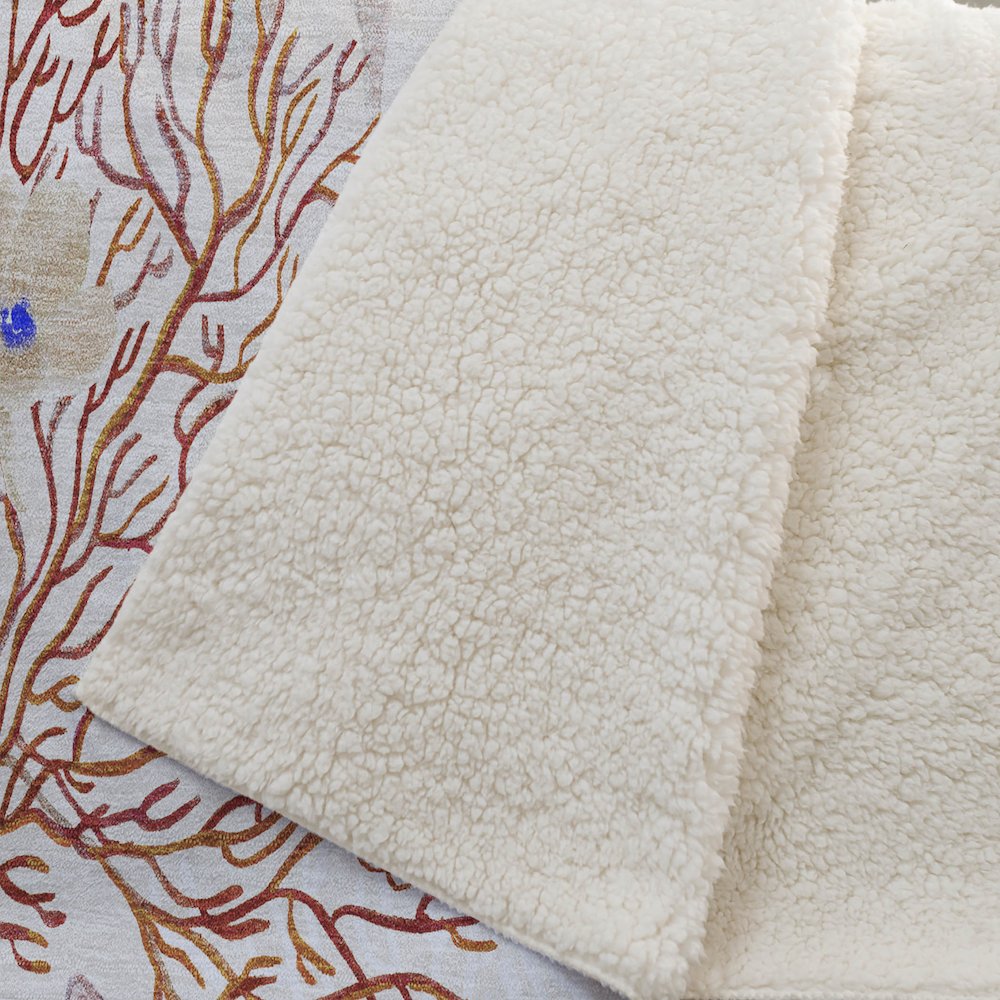 Premium Machine Washable ASB180 Spice 50" x 70" Sherpa Throw Blanket. Picture 2