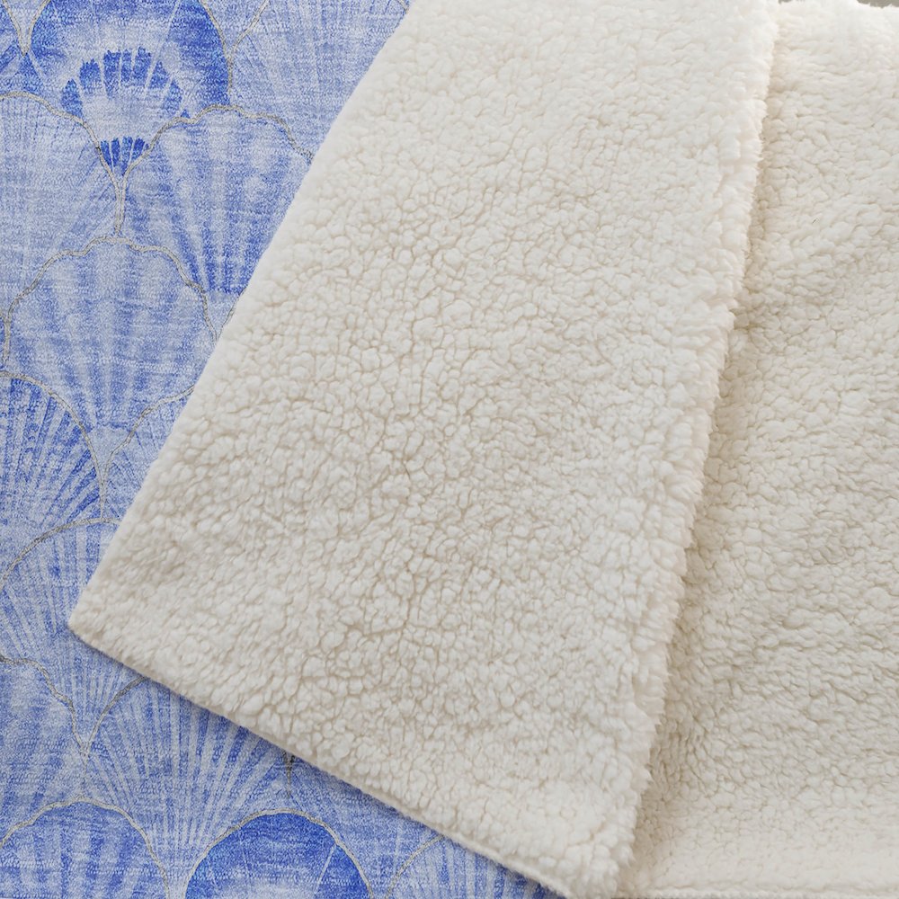 Premium Machine Washable ASB181 Blue 50" x 70" Sherpa Throw Blanket. Picture 2