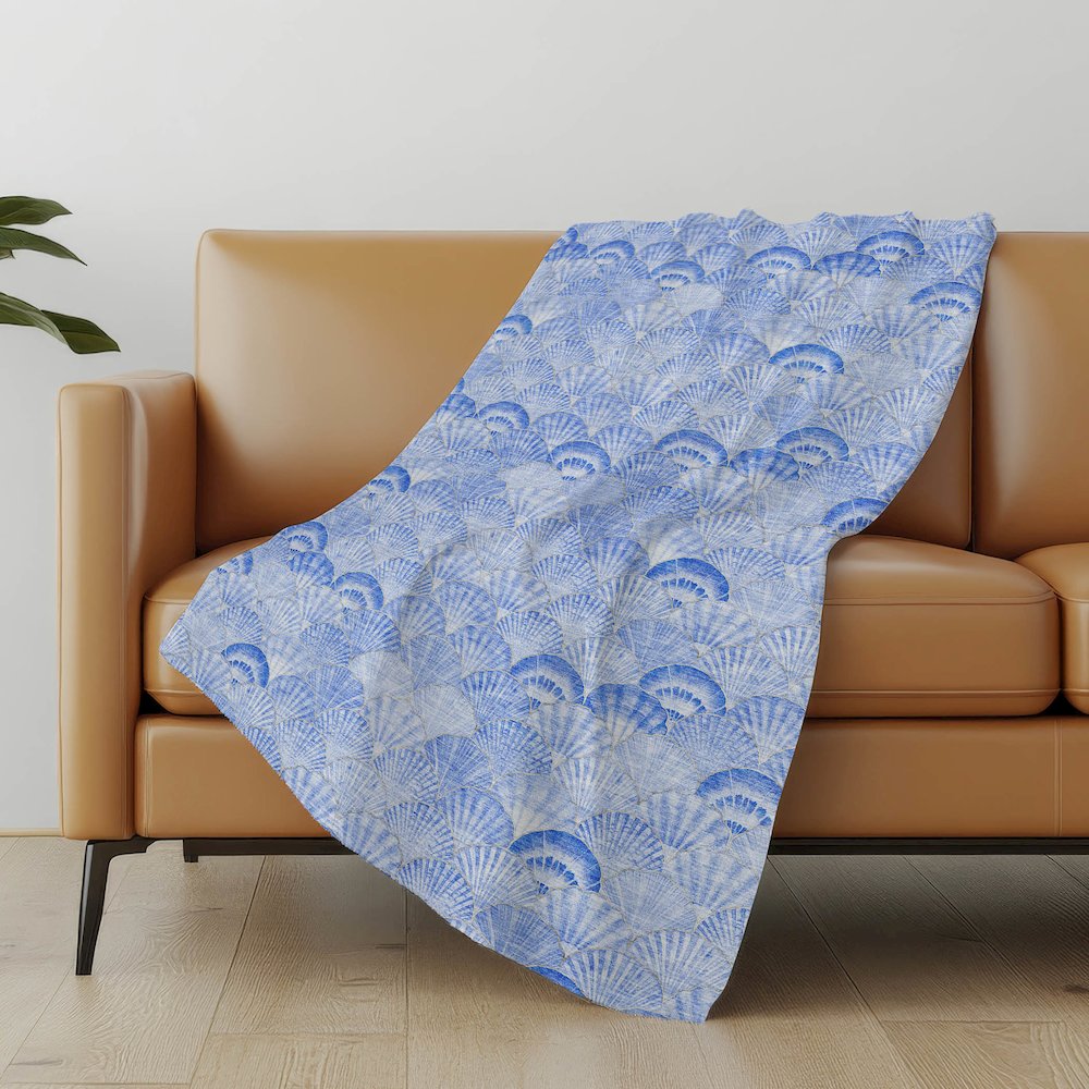 Premium Machine Washable ASB181 Blue 50" x 70" Sherpa Throw Blanket. Picture 4