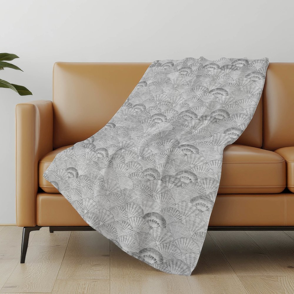 Premium Machine Washable ASB181 Gray 50" x 70" Sherpa Throw Blanket. Picture 4