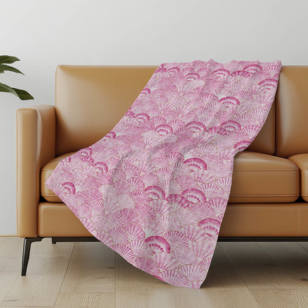 Premium Machine Washable ASB181 Pink 50" x 70" Sherpa Throw Blanket. Picture 4