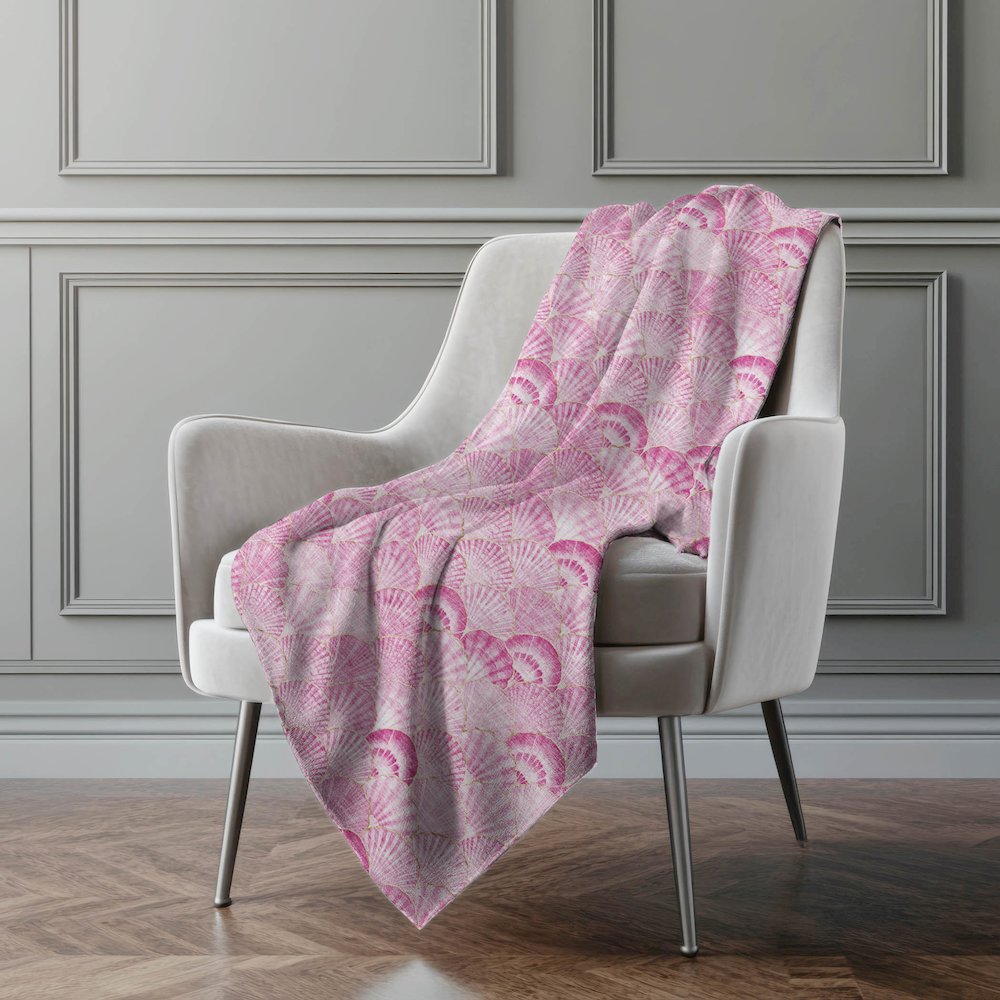 Premium Machine Washable ASB181 Pink 50" x 70" Sherpa Throw Blanket. Picture 5