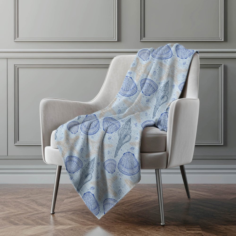 Premium Machine Washable ASB183 Blue 50" x 70" Sherpa Throw Blanket. Picture 5