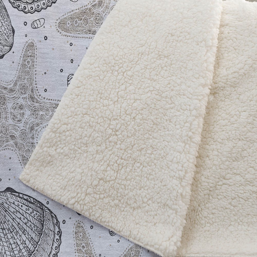 Premium Machine Washable ASB183 Fog 50" x 70" Sherpa Throw Blanket. Picture 2
