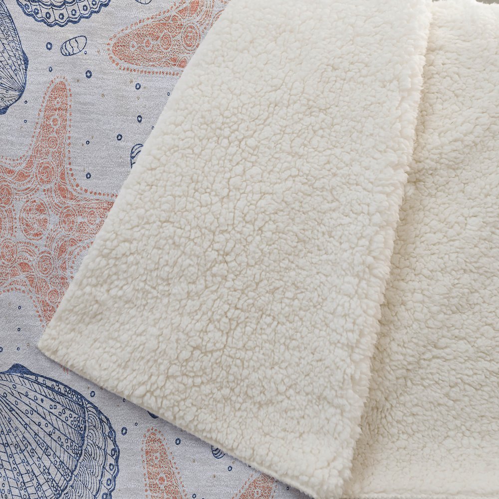 Premium Machine Washable ASB183 Peach 50" x 70" Sherpa Throw Blanket. Picture 2