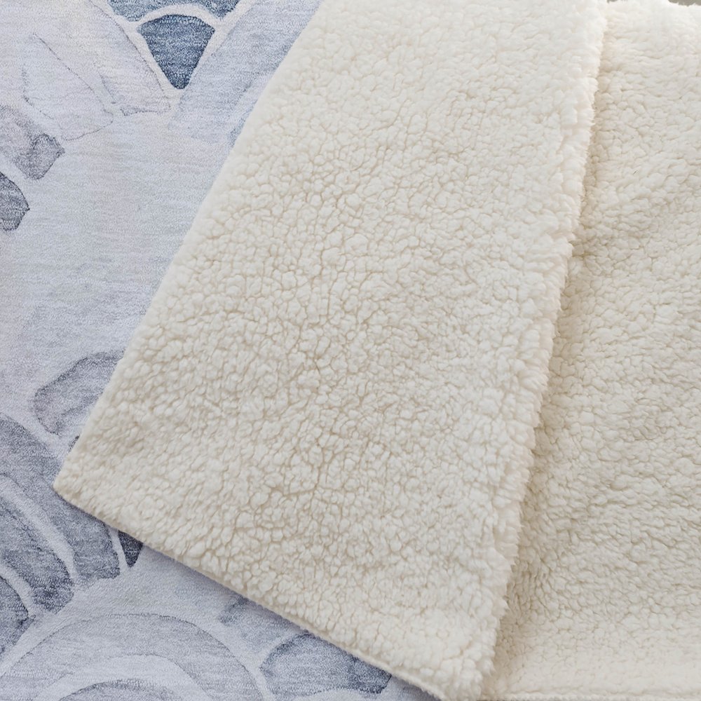 Premium Machine Washable ASB184 Blue 50" x 70" Sherpa Throw Blanket. Picture 2