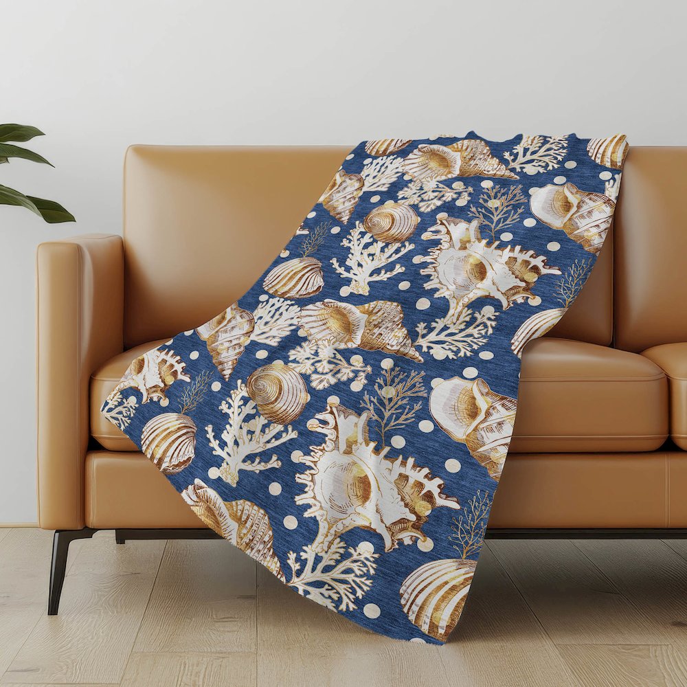 Premium Machine Washable ASB185 Blue 50" x 70" Sherpa Throw Blanket. Picture 4