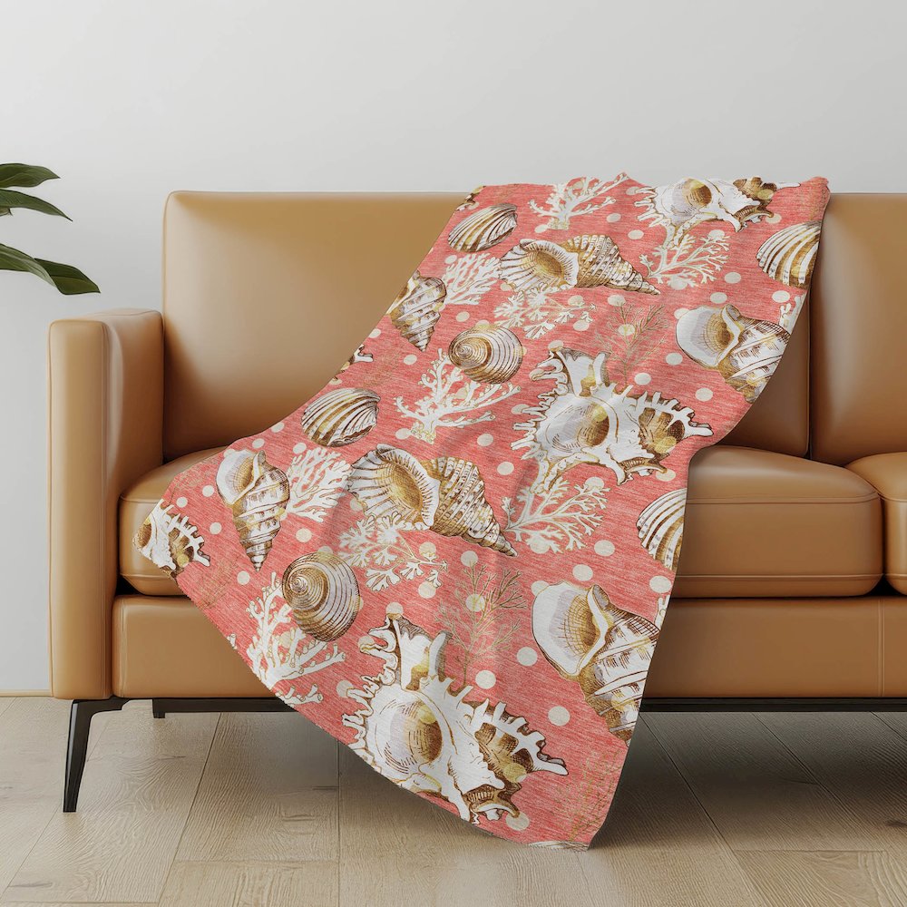 Premium Machine Washable ASB185 Peach 50" x 70" Sherpa Throw Blanket. Picture 4