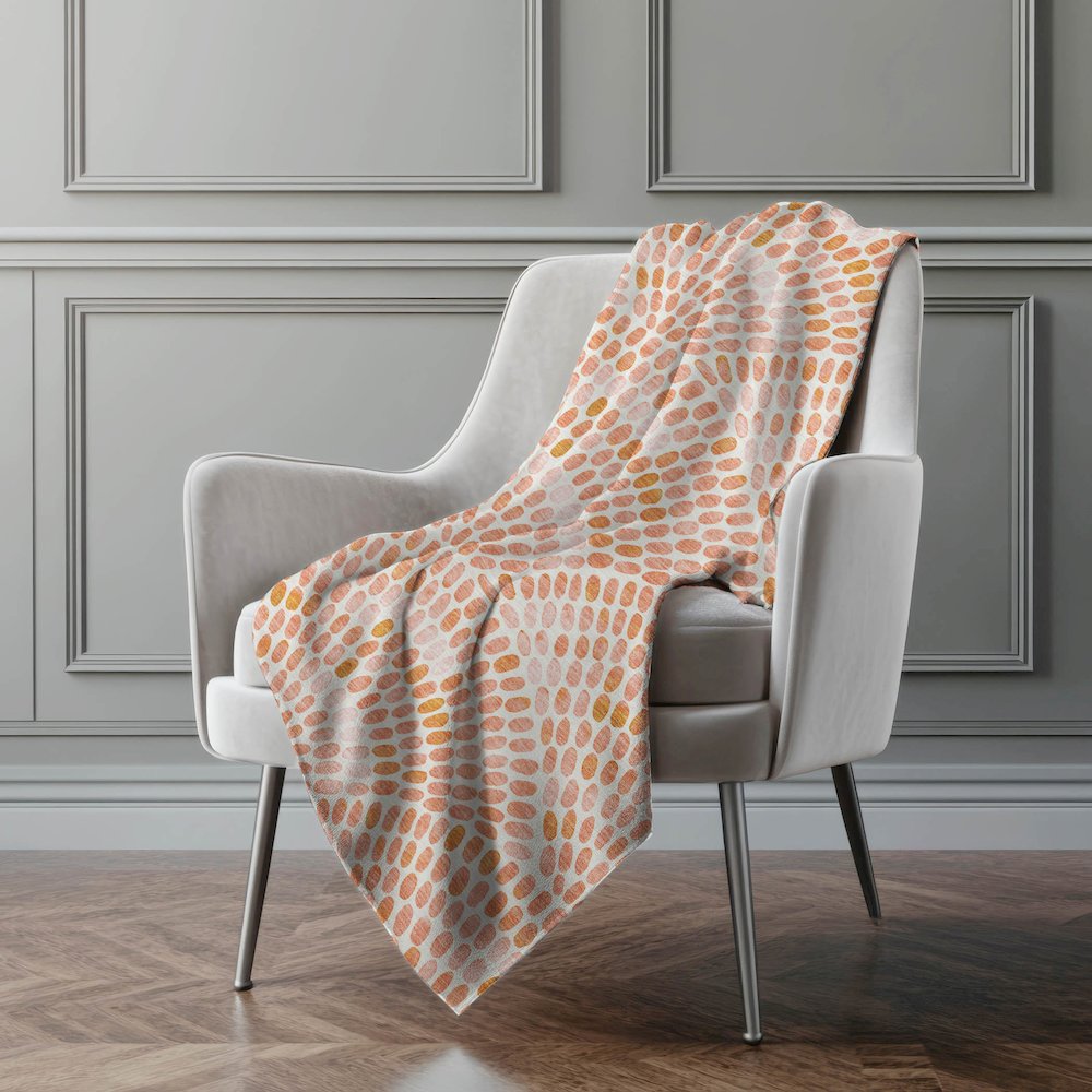Premium Machine Washable ASB186 Peach 50" x 70" Sherpa Throw Blanket. Picture 5