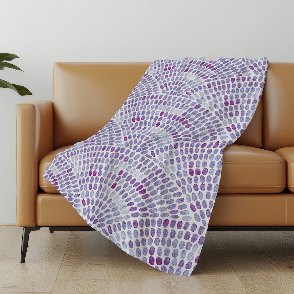 Premium Machine Washable ASB186 Purple 50" x 70" Sherpa Throw Blanket. Picture 4