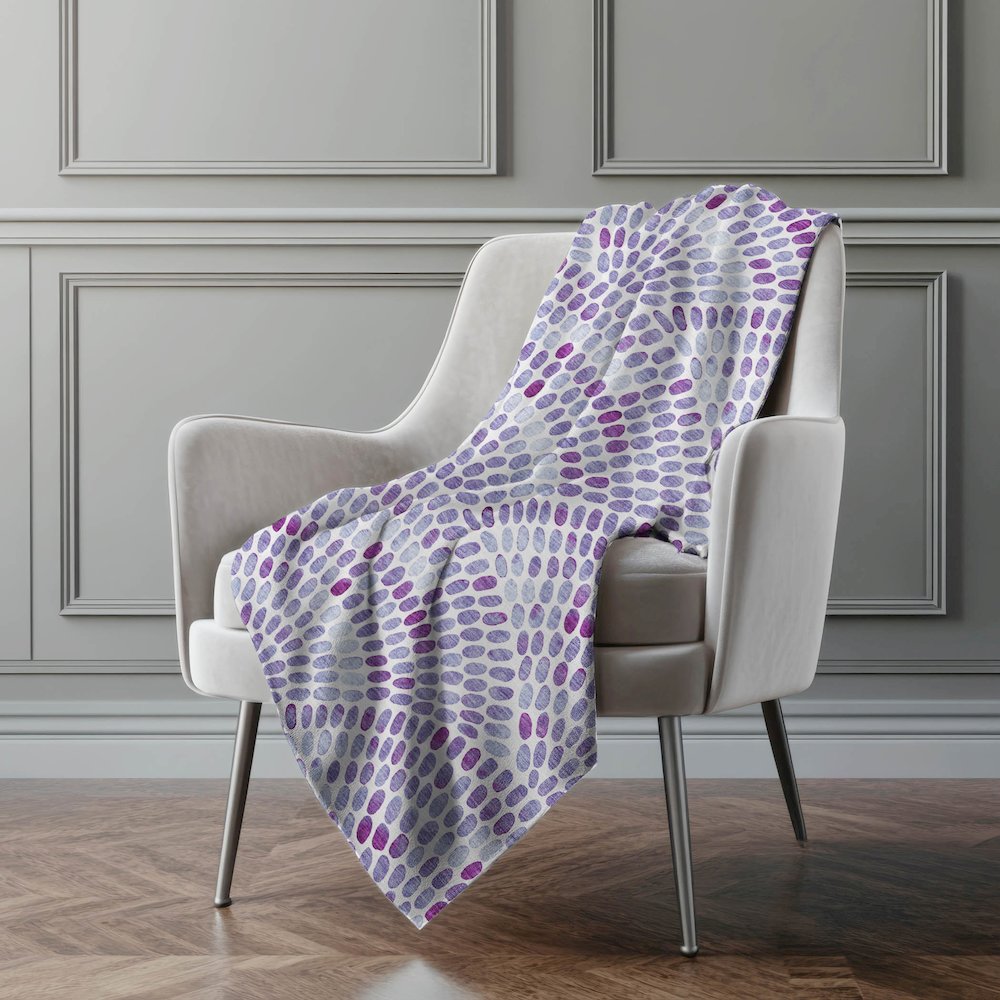 Premium Machine Washable ASB186 Purple 50" x 70" Sherpa Throw Blanket. Picture 5
