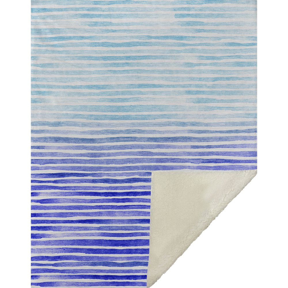 Premium Machine Washable ASB187 Blue 50" x 70" Sherpa Throw Blanket. Picture 1
