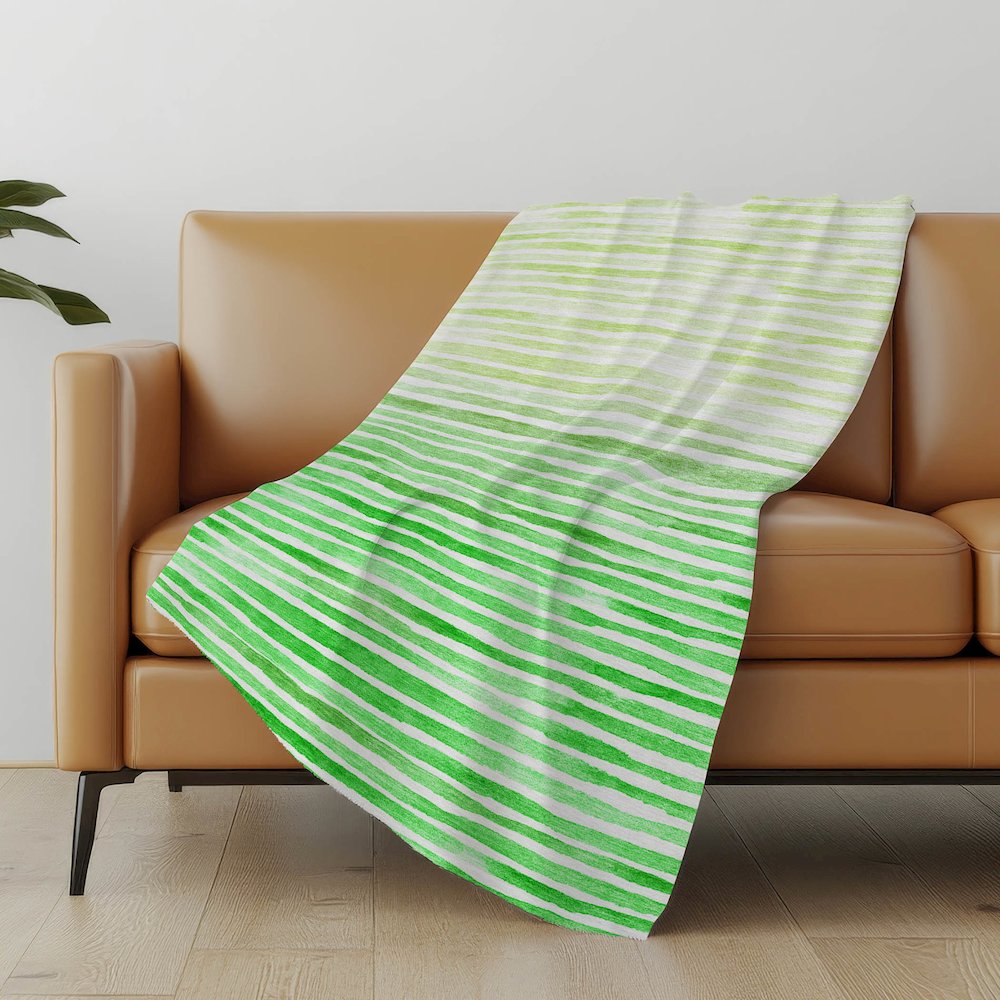 Premium Machine Washable ASB187 Green 50" x 70" Sherpa Throw Blanket. Picture 4