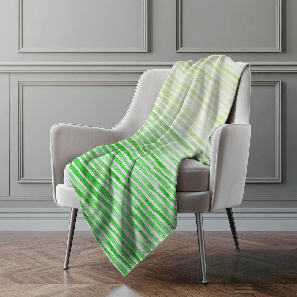 Premium Machine Washable ASB187 Green 50" x 70" Sherpa Throw Blanket. Picture 5