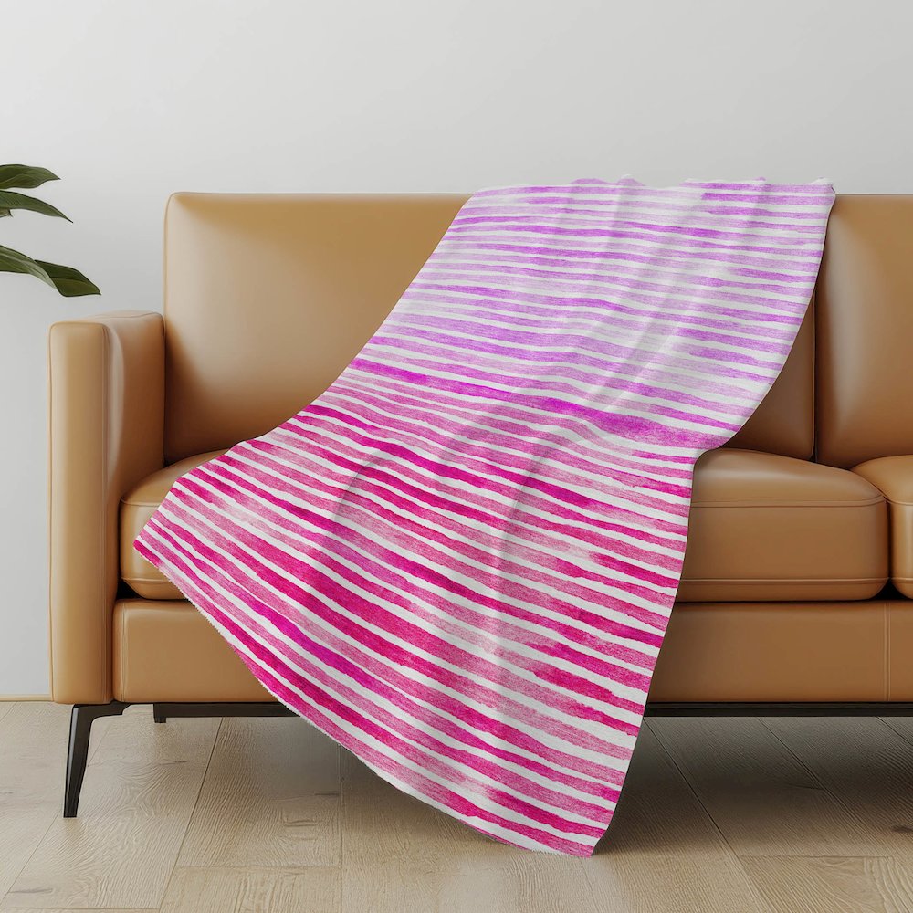 Premium Machine Washable ASB187 Pink 50" x 70" Sherpa Throw Blanket. Picture 4