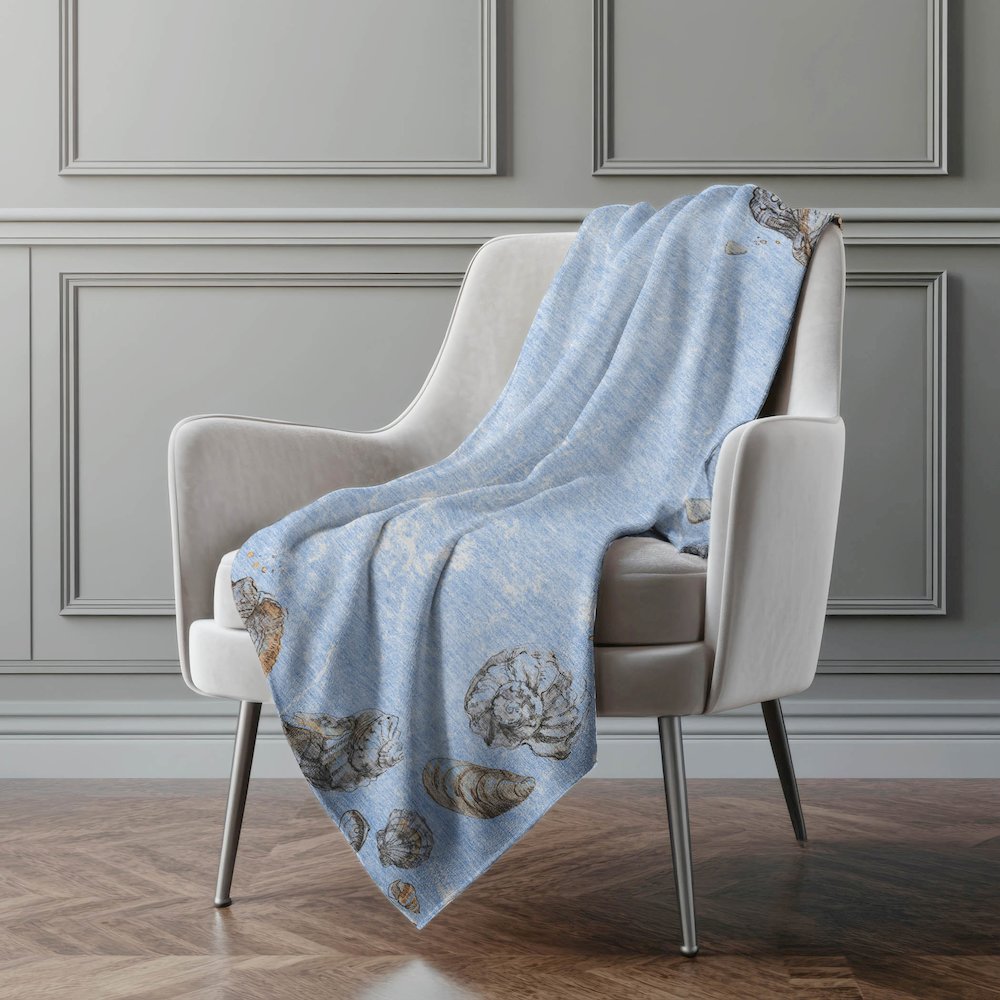 Premium Machine Washable ASB188 Blue 50" x 70" Sherpa Throw Blanket. Picture 5