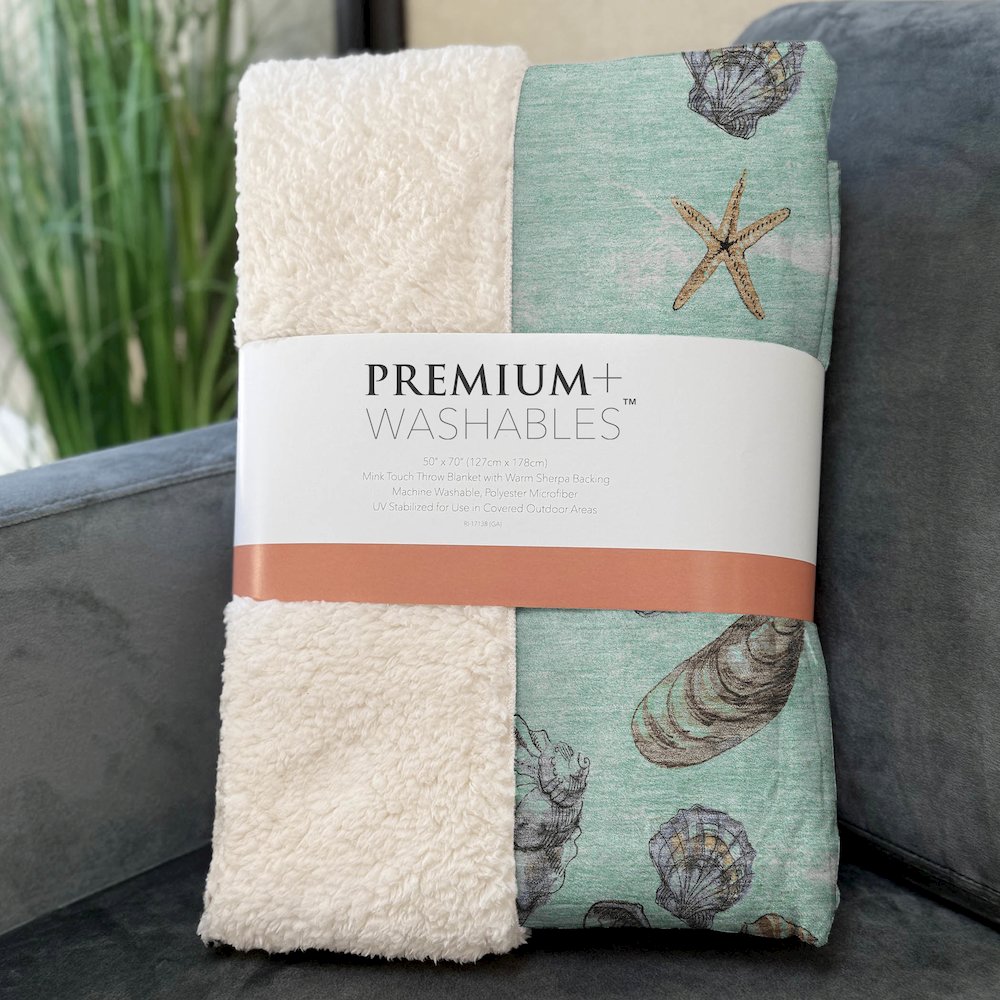 Premium Machine Washable ASB188 Green 50" x 70" Sherpa Throw Blanket. Picture 3