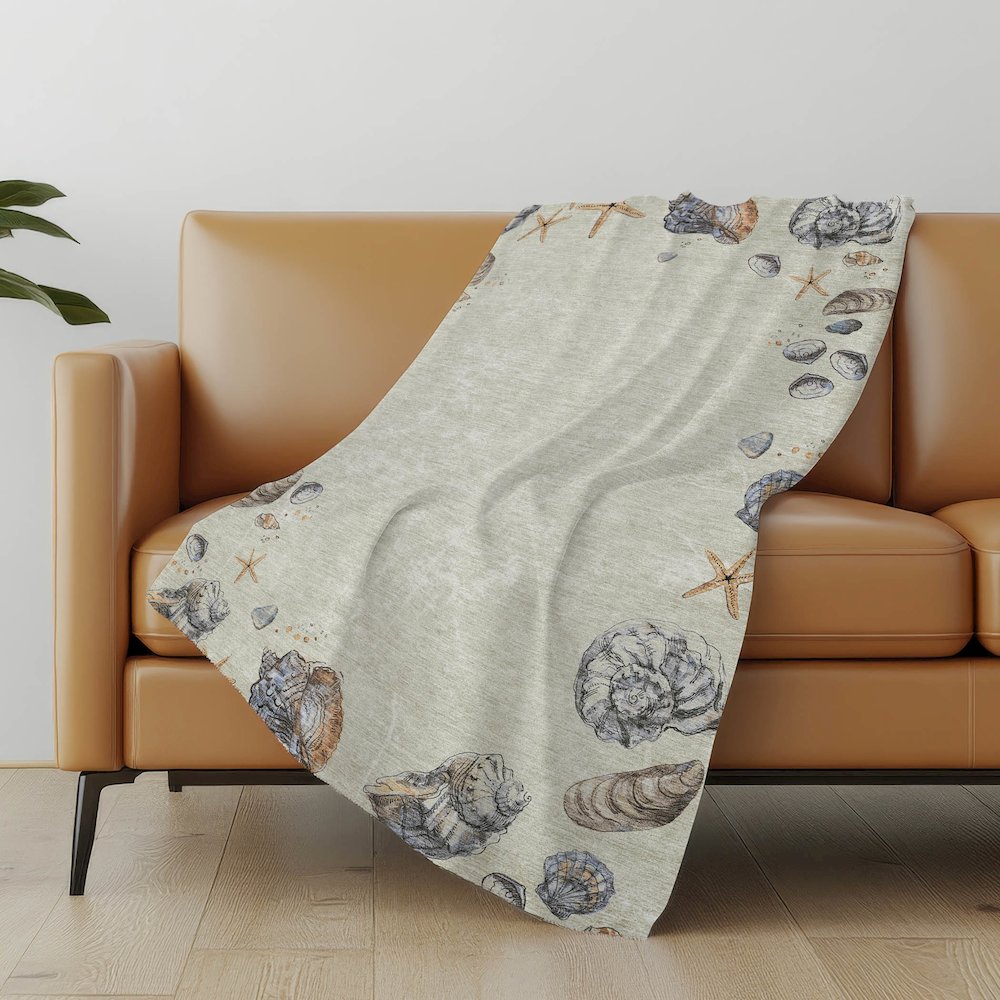 Premium Machine Washable ASB188 Oyster 50" x 70" Sherpa Throw Blanket. Picture 4