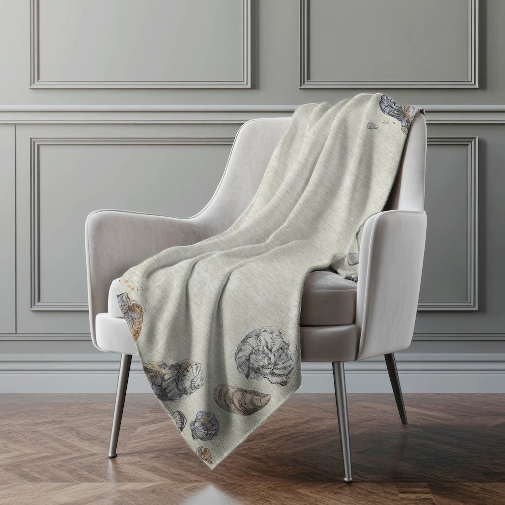 Premium Machine Washable ASB188 Oyster 50" x 70" Sherpa Throw Blanket. Picture 5