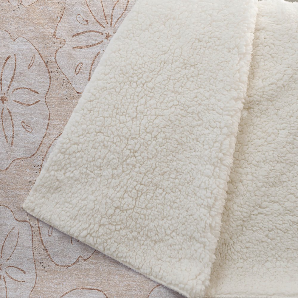 Premium Machine Washable ASB189 Nectarine 50" x 70" Sherpa Throw Blanket. Picture 2