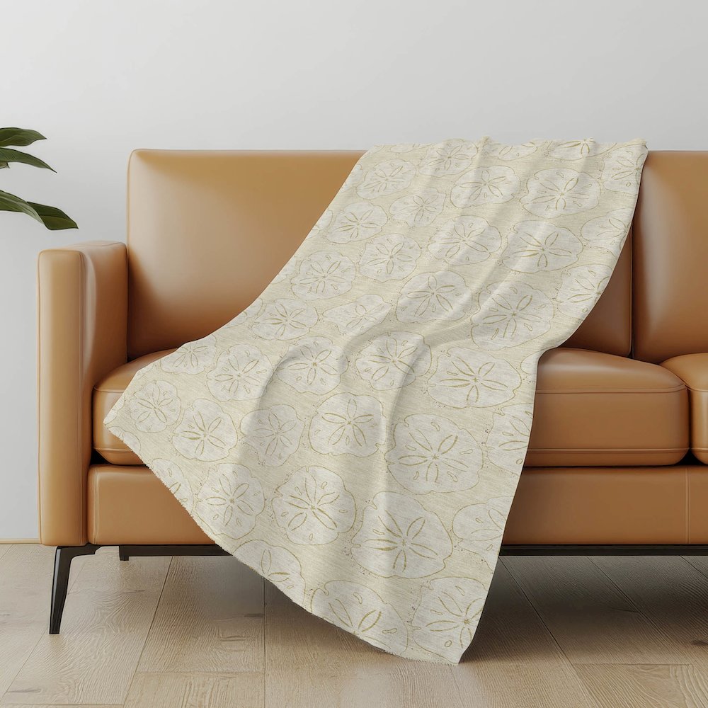 Premium Machine Washable ASB189 Sand 50" x 70" Sherpa Throw Blanket. Picture 4