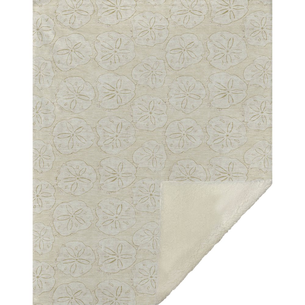 Premium Machine Washable ASB189 Sand 50" x 70" Sherpa Throw Blanket. Picture 1