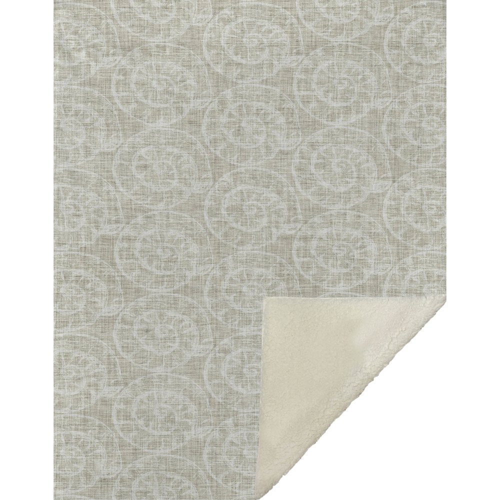 Premium Machine Washable ASB190 Beige 50" x 70" Sherpa Throw Blanket. Picture 1