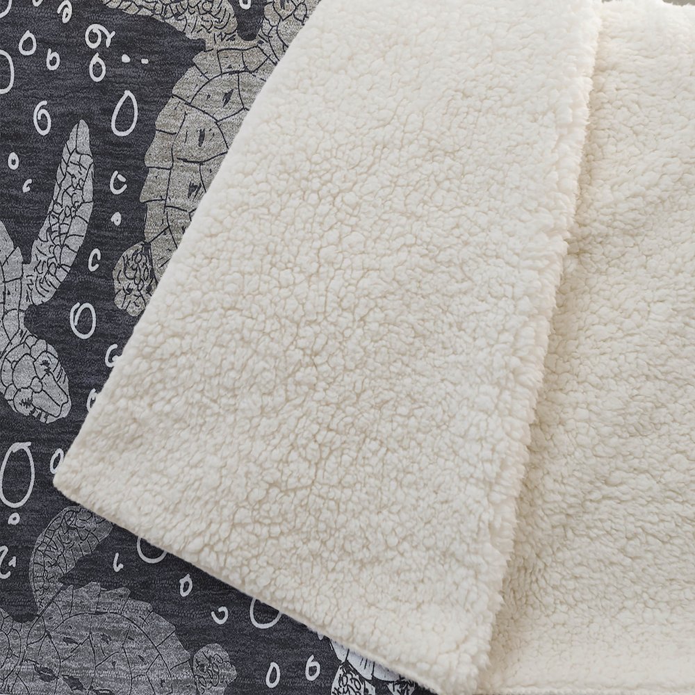 Premium Machine Washable ASB192 Midnight 50" x 70" Sherpa Throw Blanket. Picture 2