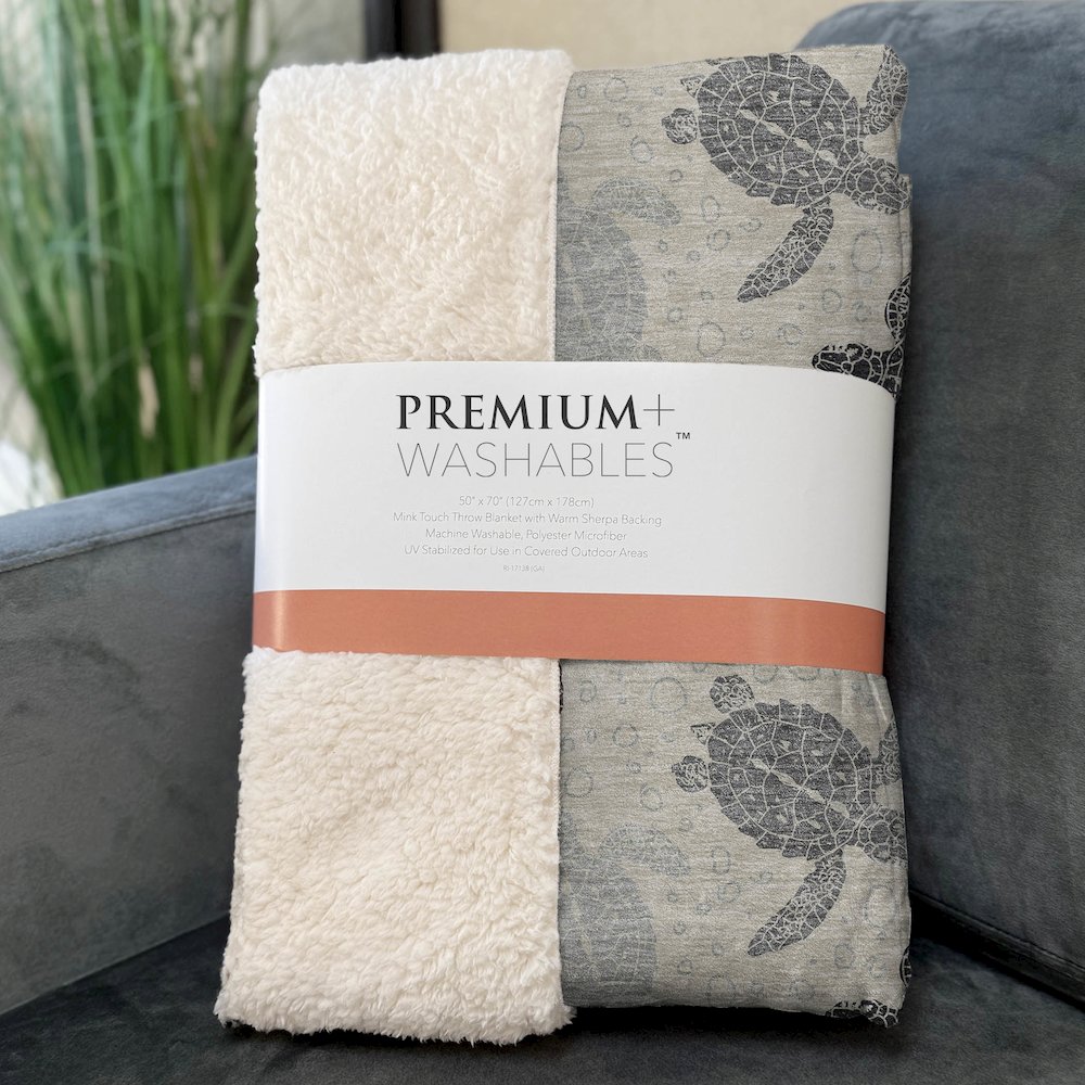 Premium Machine Washable ASB192 Sand 50" x 70" Sherpa Throw Blanket. Picture 3