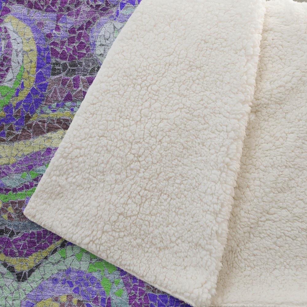 Premium Machine Washable ASB193 Purple 50" x 70" Sherpa Throw Blanket. Picture 2