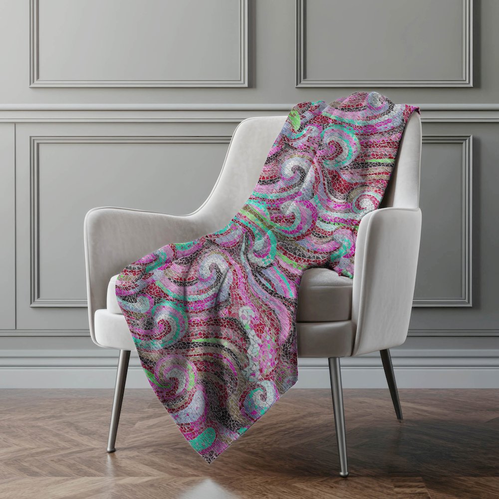 Premium Machine Washable ASB193 Raspberry 50" x 70" Sherpa Throw Blanket. Picture 5