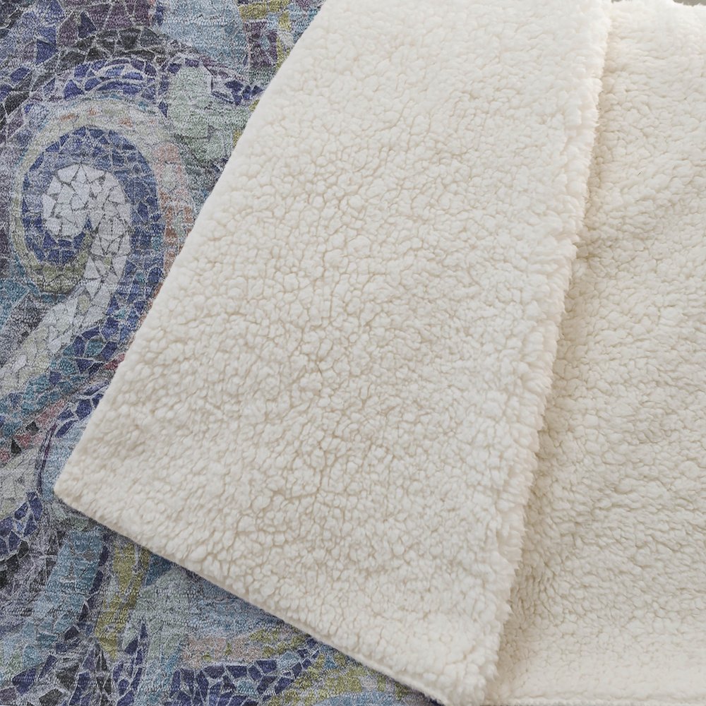 Premium Machine Washable ASB193 Stormy 50" x 70" Sherpa Throw Blanket. Picture 2