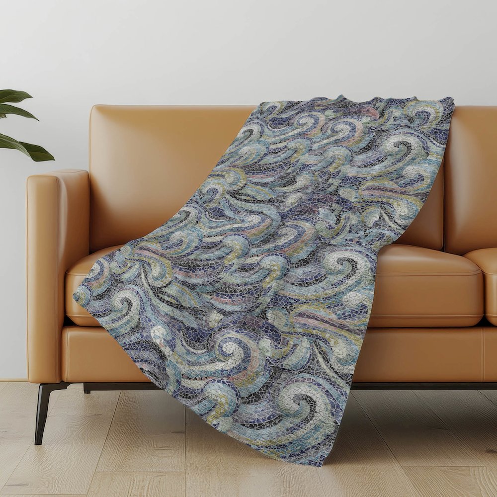 Premium Machine Washable ASB193 Stormy 50" x 70" Sherpa Throw Blanket. Picture 4